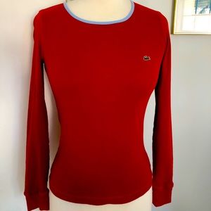 Lacoste long sleeve cotton shirt, Size 36 - Sm EUC